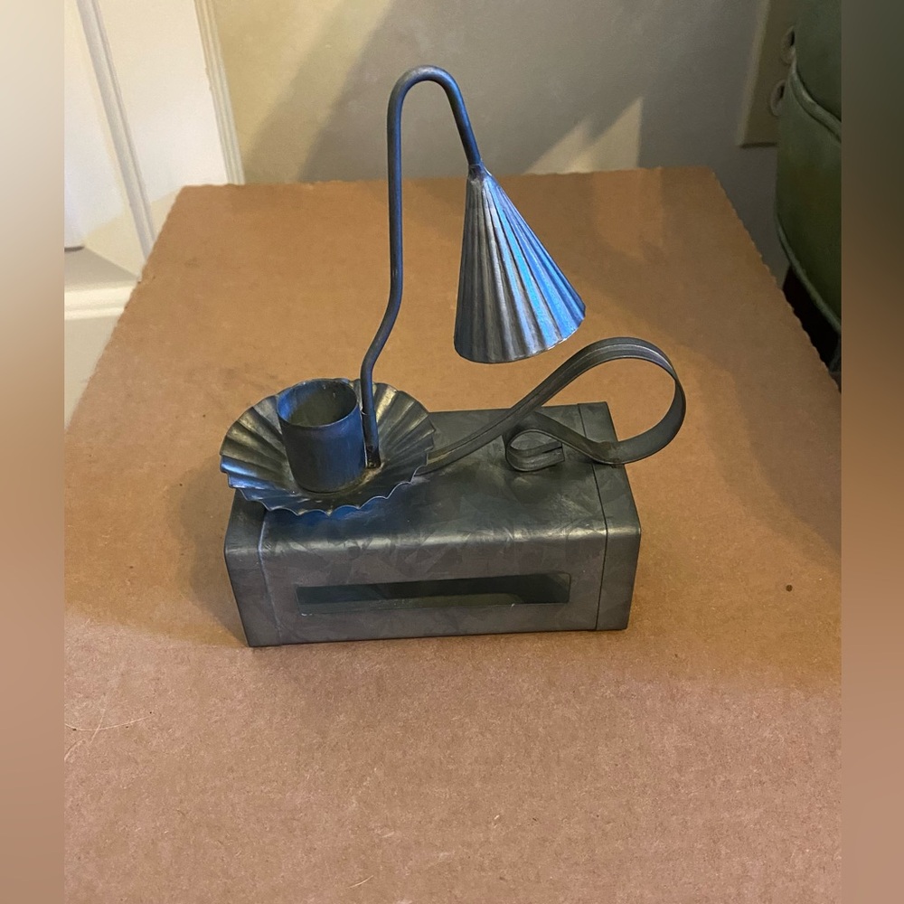 Candle and match box holder decor